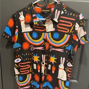 Nooworks Joyce Shirt in Discontinued Magic Print | Size Extra Large
